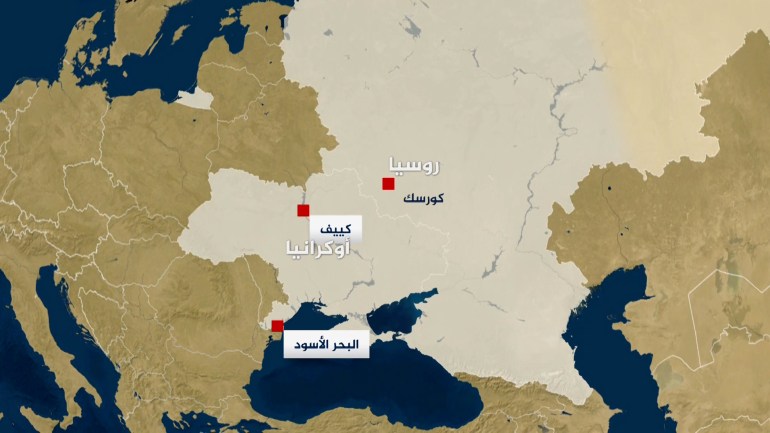 خريطة: روسيا كورسك أوكرانيا map: russia kursk ukraine