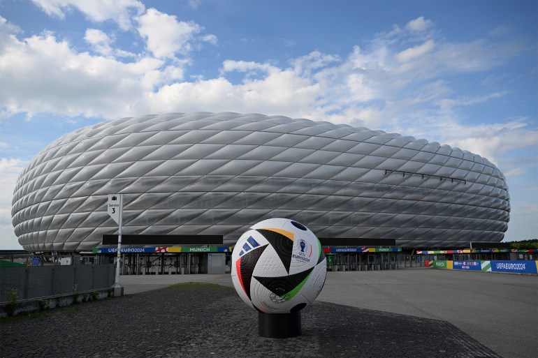 munich, germany - june 12: a general view of the allianz arena known as the munich football arena ahead of the uefa euro 2024 (uefa european football championship) on june 12, 2024, in munich, germany. (photo by gokhan balci/anadolu via getty images)