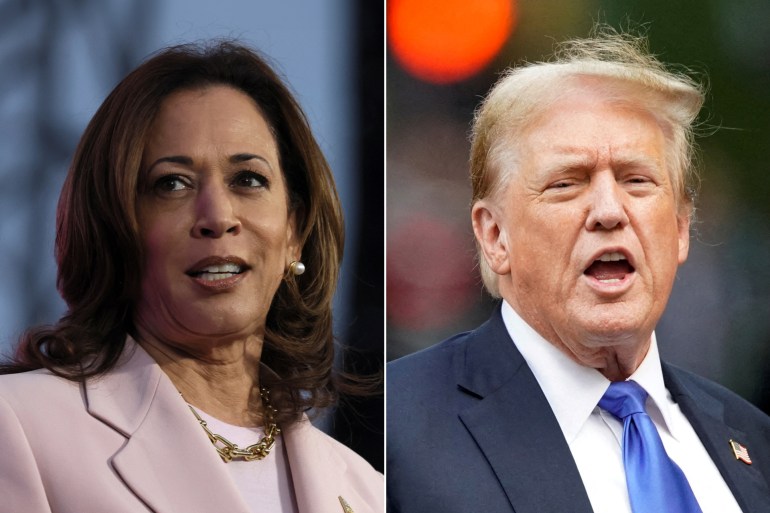 former u.s. president trump's - u.s. vice-president kamala harris speaks during a juneteenth concert hosted by u.s. president joe biden on the south lawn at the white house in washington, d.c., u.s. june 10, 2024. رويترز