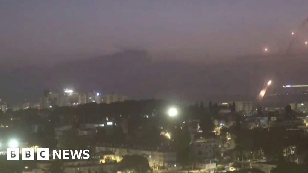 2 hrs agoExplosions over Israel as rockets fired from across Lebanon borderTensions escalated sharply after Israel killed a Hezbollah commander in Beirut almost a month ago2 hrs agoMiddle East