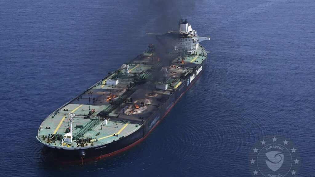 Salvagers abandon effort to tow burning oil tanker in Red Sea targeted by Yemen’s Houthi rebels