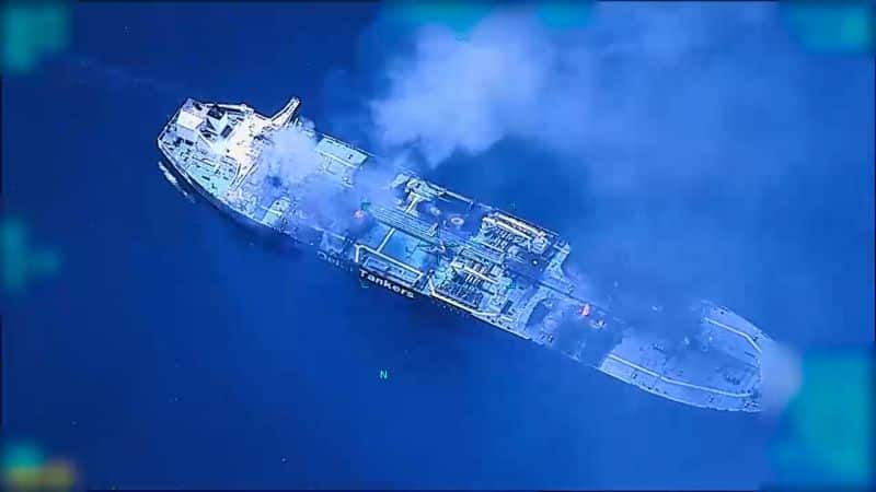 Greek oil tanker still ablaze in Red Sea two weeks after attack