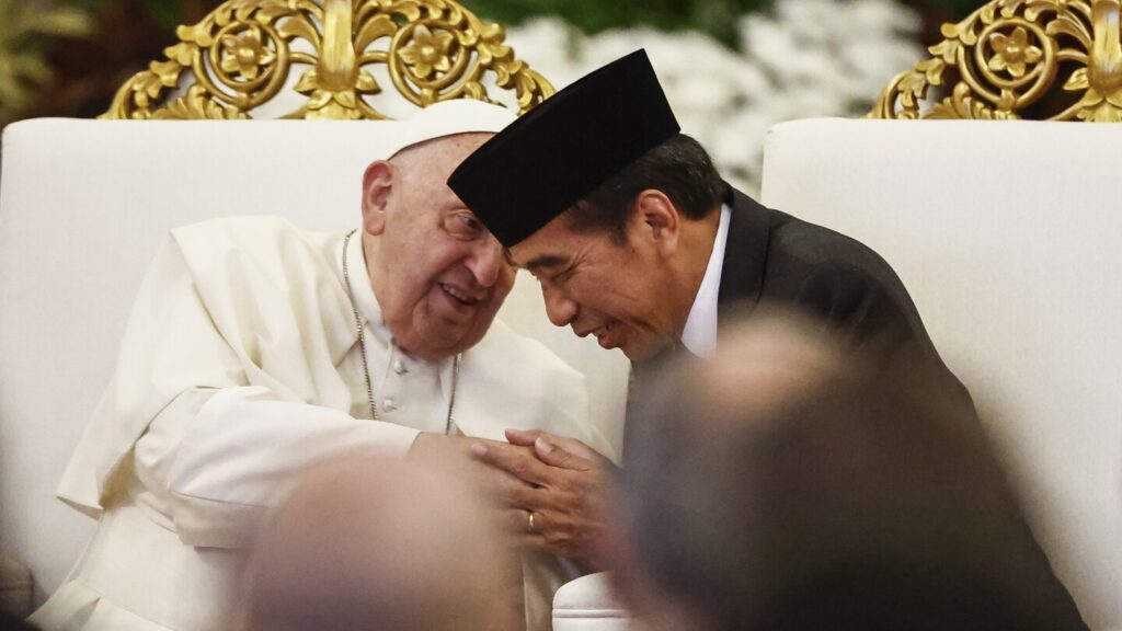 The pope urges Indonesia to live up to its promise of ‘harmony in diversity’