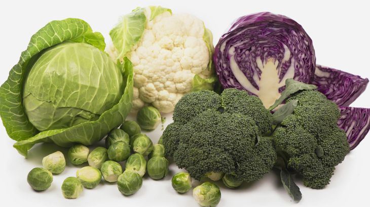 Broccoli, cabbage, cabbage, and cauliflower