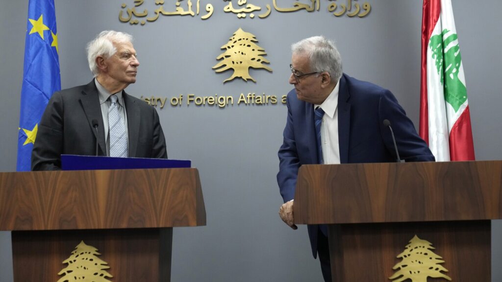 EU top diplomat urges Lebanon and Israel to ease tensions along their border