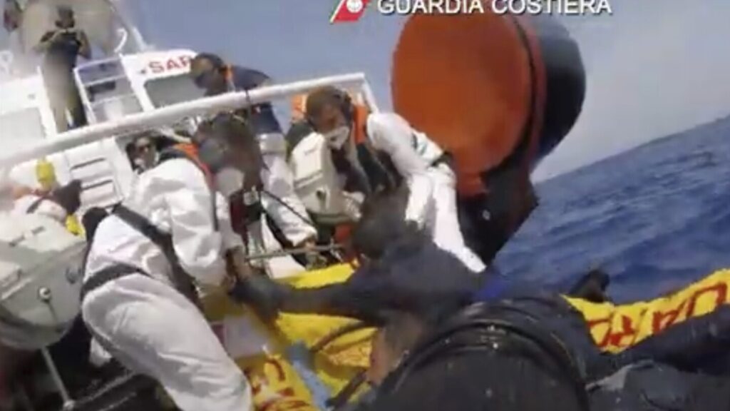 About 20 migrants are reported missing after their boat capsized off Italy