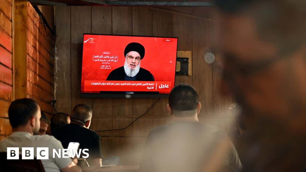 Hezbollah leader says exploding device attacks crossed 'all red lines'