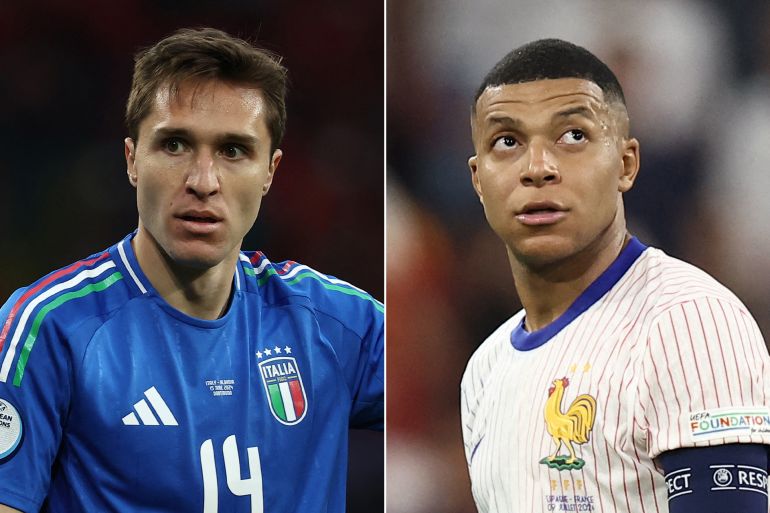 كومبو يجمع federico chiesa وkylian mbappe بقمصان يورو 2024