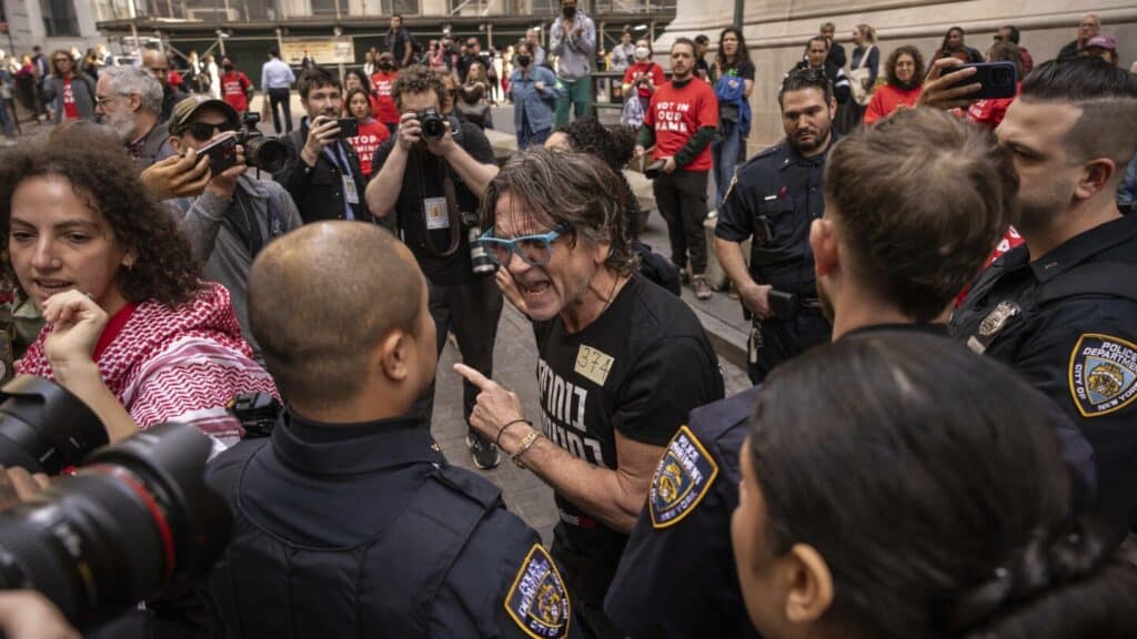 Dozens of pro-Palestinian protesters arrested outside New York Stock Exchange