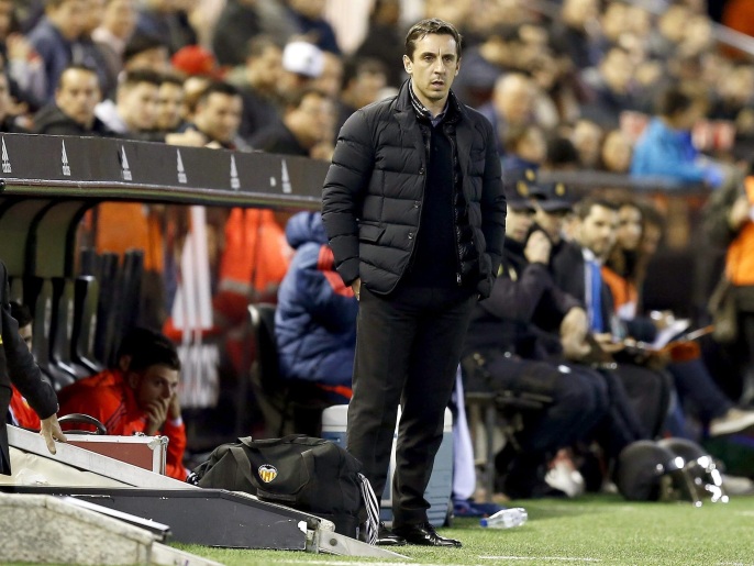 gary neville during the king's cup