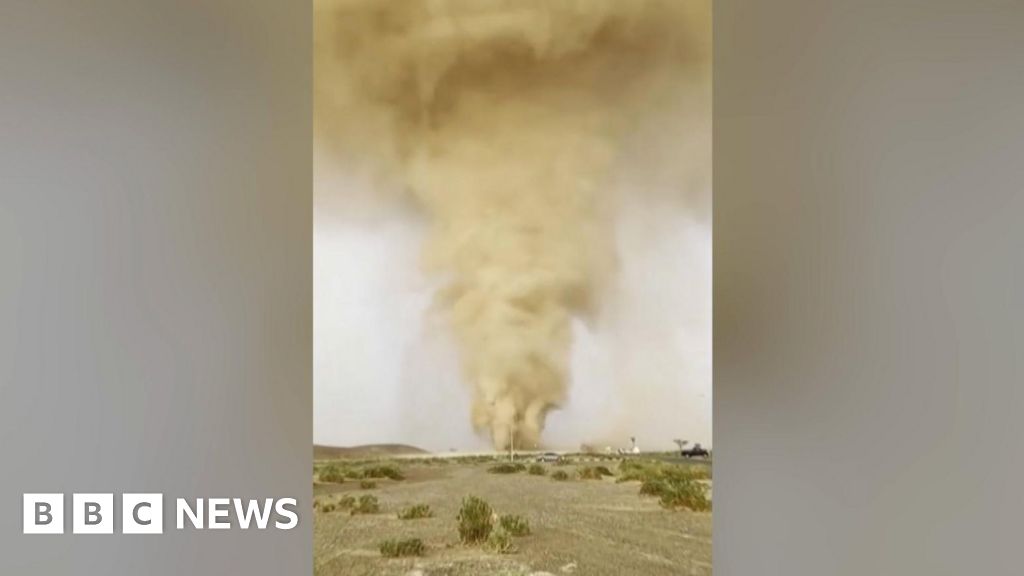 1 hr agoDust tornado and lightning captured on camera in UAEDrivers near the town of Sharjah stopped their cars to watch the spiralling spectacle.1 hr agoMiddle East