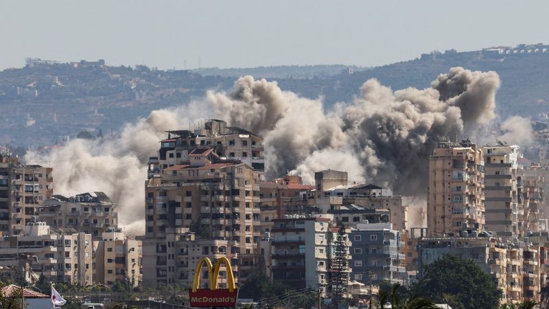 Israeli strikes pound southern Beirut