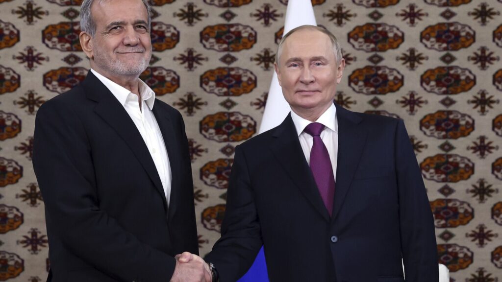 Russian and Iranian presidents meet as concerns grow over escalating Middle East attacks