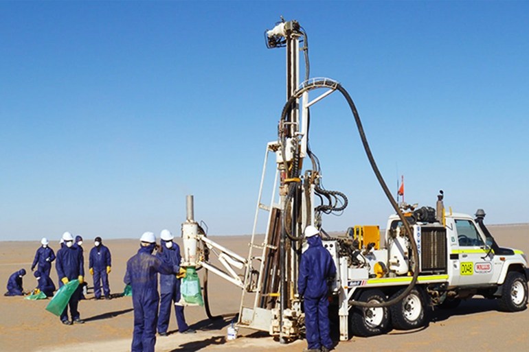 drilling on the tiris project, in mauritania