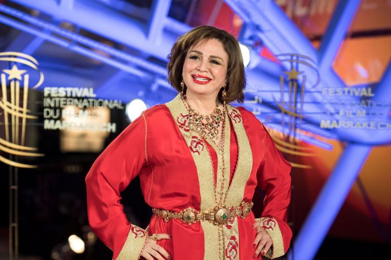 Egyptian actress Elham Shahin attends the 18th Marrakech International Film Festival in Marrakech on December 4, 2019. (Photo by FADEL SENNA / AFP) (Photo by FADEL SENNA/AFP via Getty Images)