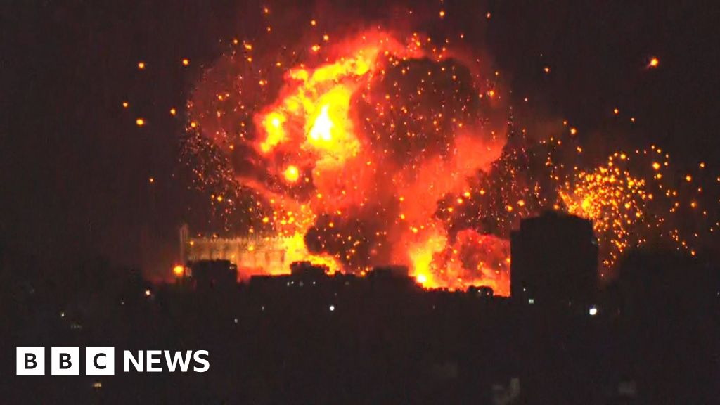 Watch: Moment huge explosion shakes BeirutFootage shows a fireball rising above Lebanon's capital overnight following another strike on the city.7 hrs agoMiddle East