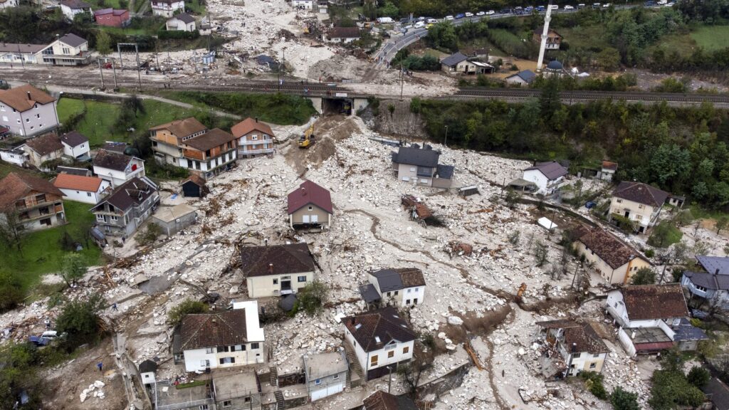 International rescue teams arrive in Bosnia after devastating floods and landslides