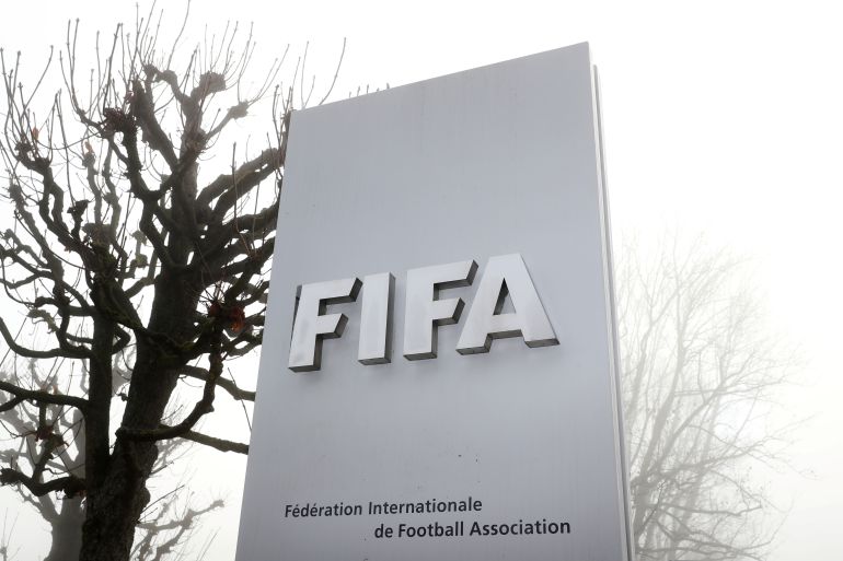 fifa's logo is seen in zurich