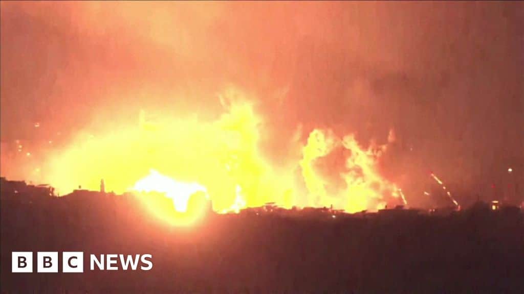 Moment giant explosions seen near Beirut airportFootage appears to show the blasts close to Beirut-Rafic Hariri International Airport.12 hrs agoMiddle East