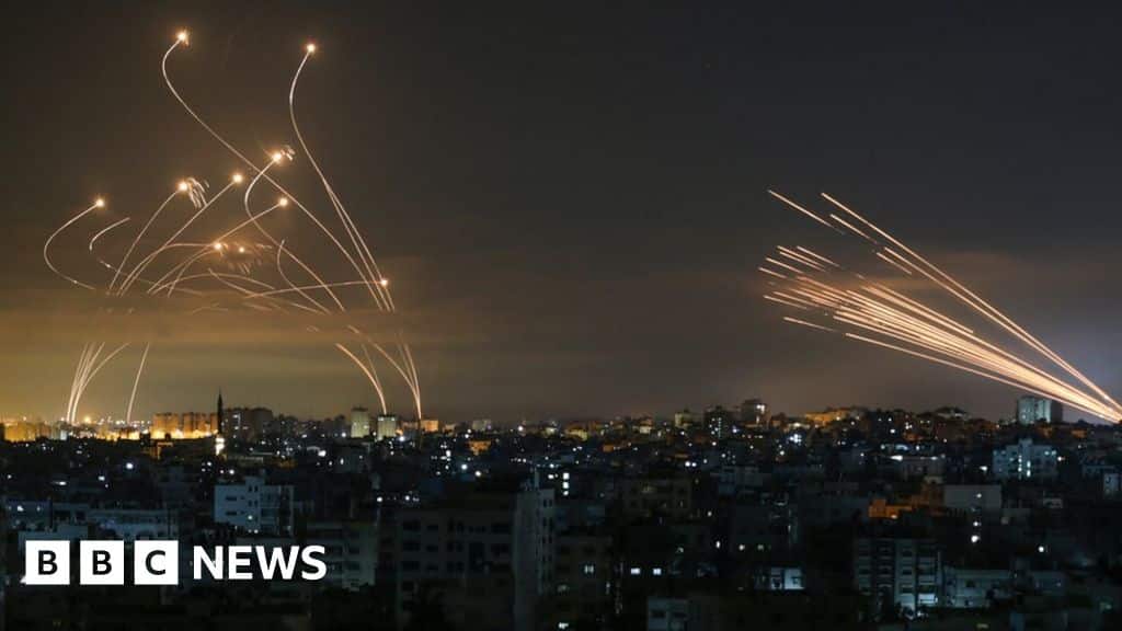 Iron Dome missiles launched against rockets fired from Gaza, September 2024