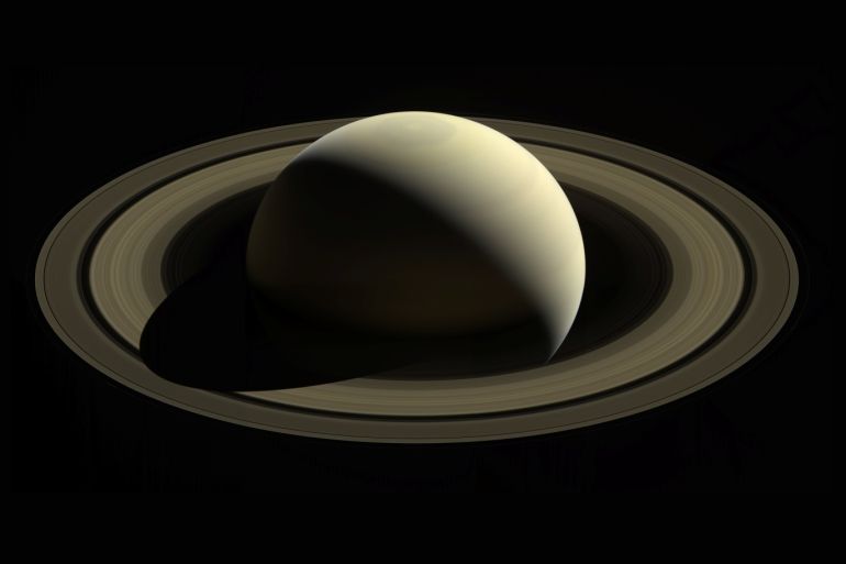 one of the last looks at saturn and its main rings as captured by cassini