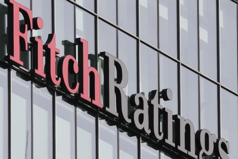 the fitch ratings logo is seen at their offices at canary wharf financial district in london,britain, march 3, 2016.  reuters/reinhard krause