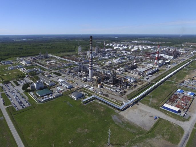 an aerial view shows the achinsk oil refining factory, owned by rosneft company, outside the town of achinsk in krasnoyarsk region, russia june 5, 2017. reuters/ilya naymushin