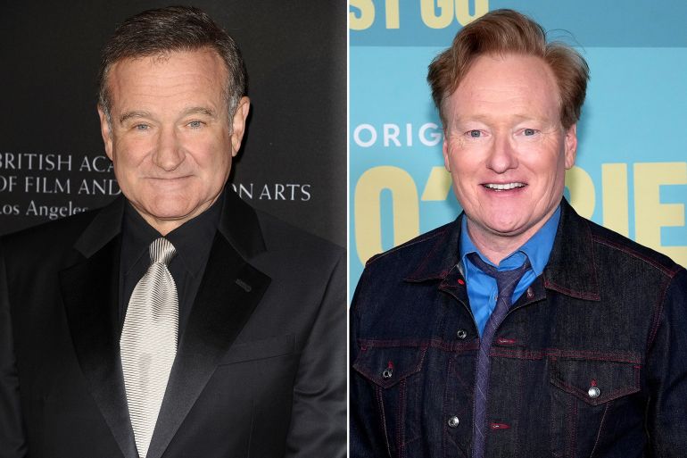 صورة تجمع كل من Robin Williams وConan O'Brien..