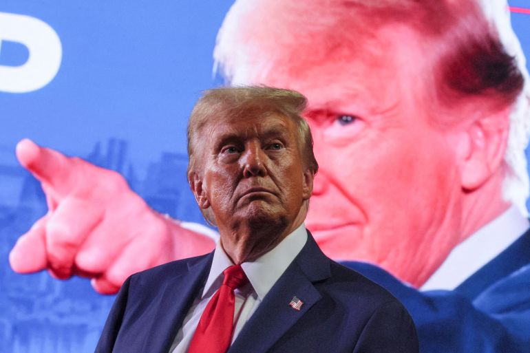 file photo: republican presidential nominee and former u.s. president donald trump attends his campaign rally at van andel arena in grand rapids, michigan, u.s., november 5, 2024. reuters/brian snyder/file photo