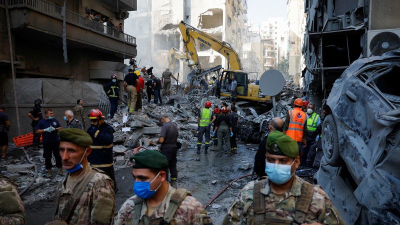 At least 11 killed after Israeli strike flattens building in central Beirut, Civil Defense says