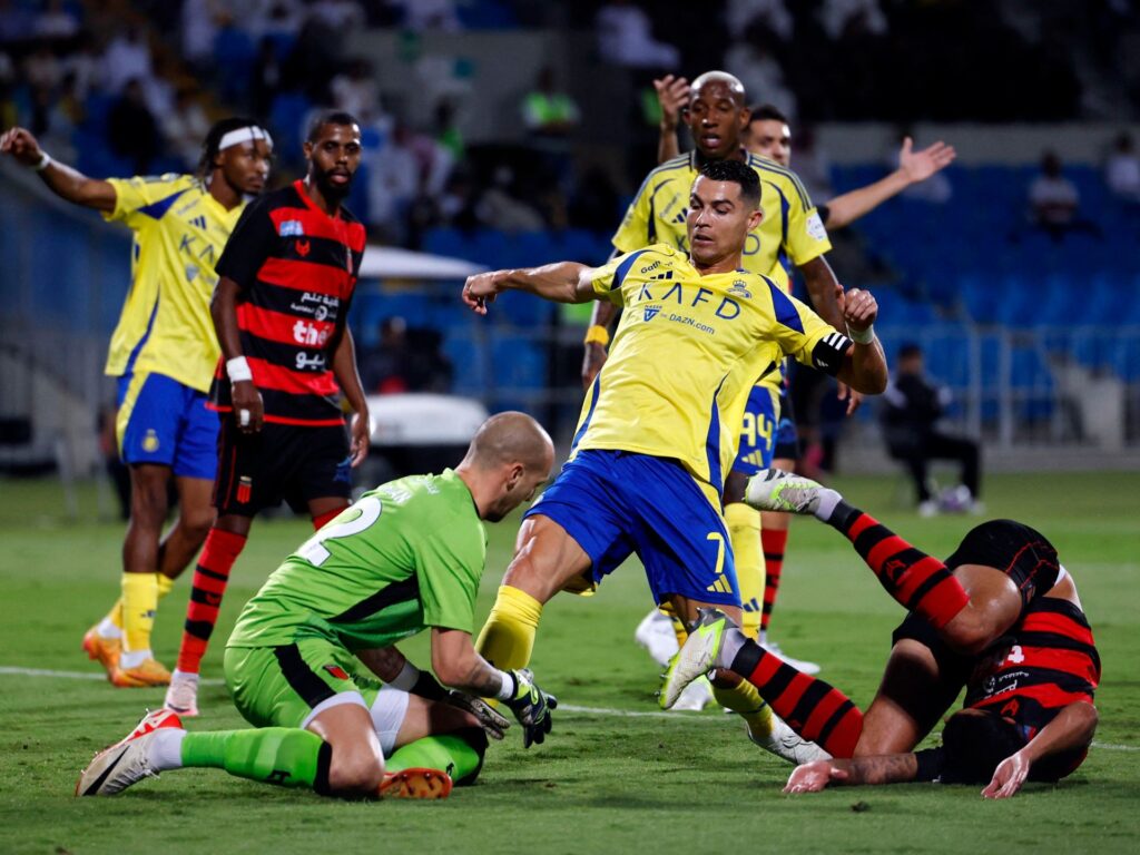 شاهد ملخص فوز النصر على الرياض بدوري روشن السعودي