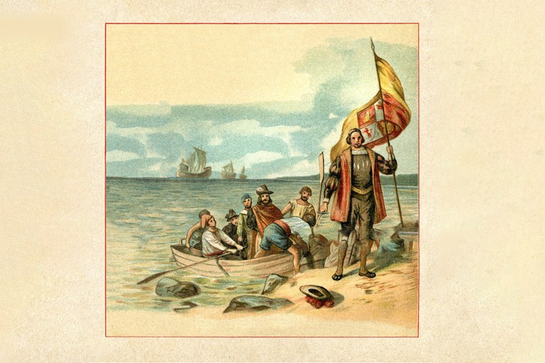 christopher columbus landing غيتي