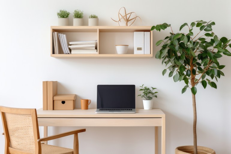 home office corner small corner of room efficiently set up for remote work