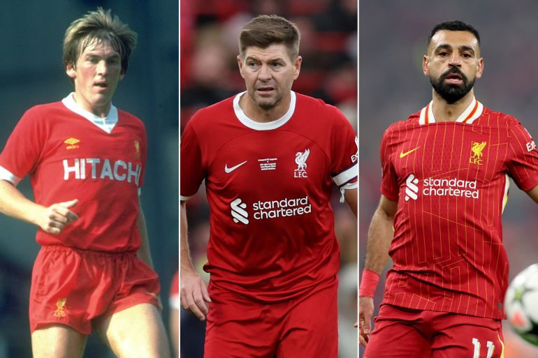 Mohamed Salah Steven Gerrard Kenny Dalglish غيتي