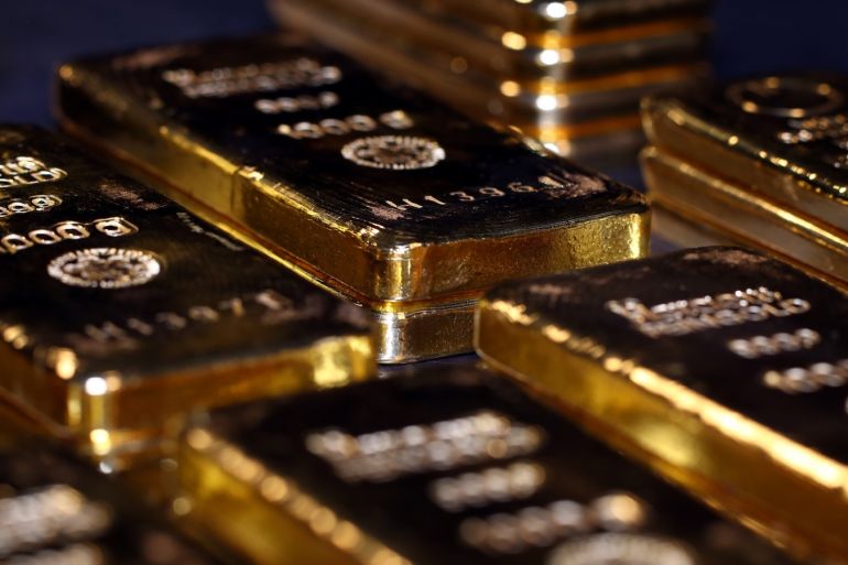 gold bars are stacked in the safe deposit boxes room of the pro aurum gold house in munich, germany, august 14, 2019. reuters/michael dalder