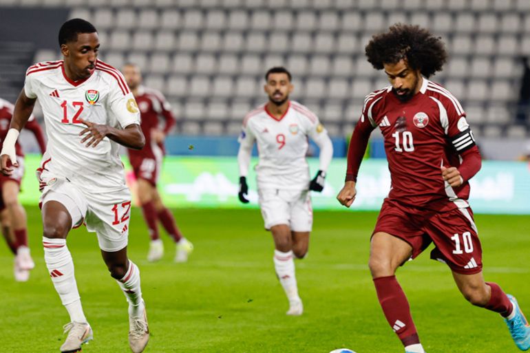 قطر والإمارات في كأس الخليج قناة الكاس تويتر