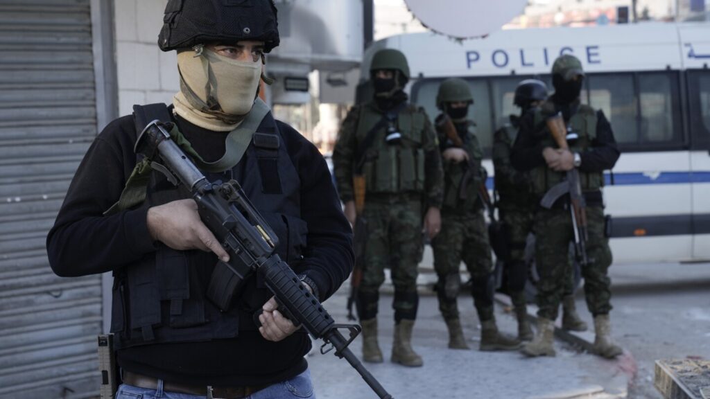 Palestinian security forces launch a rare crackdown on militants in the West Bank