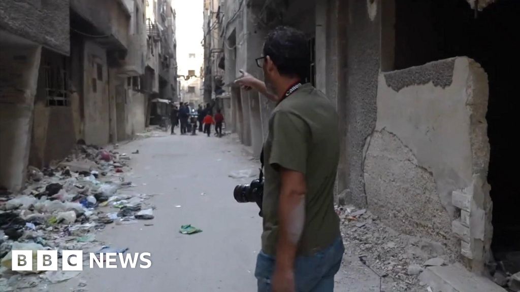 14 mins agoWatch: BBC reporter returns to childhood home destroyed in Syria civil warFeras Killani grew up in Yarmouk in Damascus, which saw brutal fighting between rebel and government forces.14 mins agoMiddle East