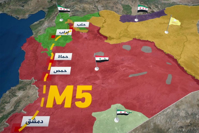 أحدث خارطة للسيطرة في شمال سوريا المصدر قسم غرافيك القناة