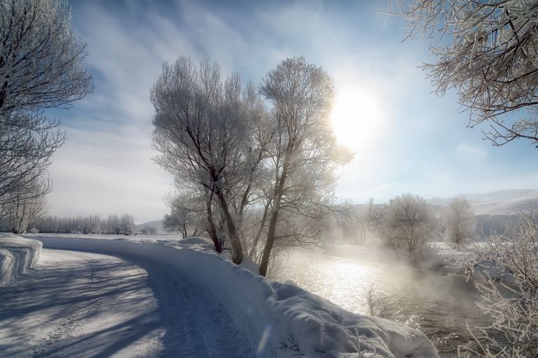 Tunceli Munzur national park in winter in eastern part of Turkey.