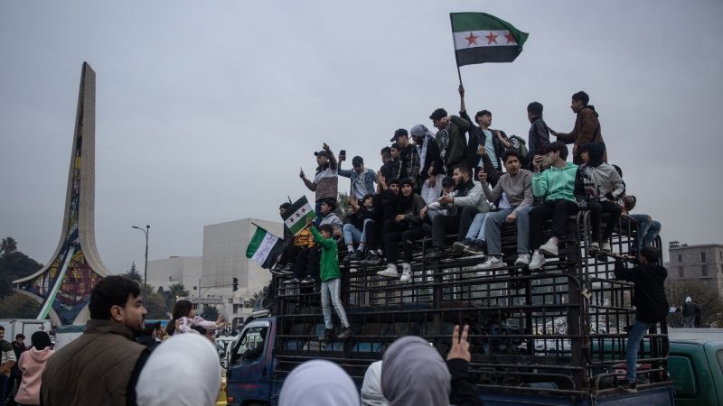 Syrians celebrate fall of Assad as Israel and Turkey strike military targets