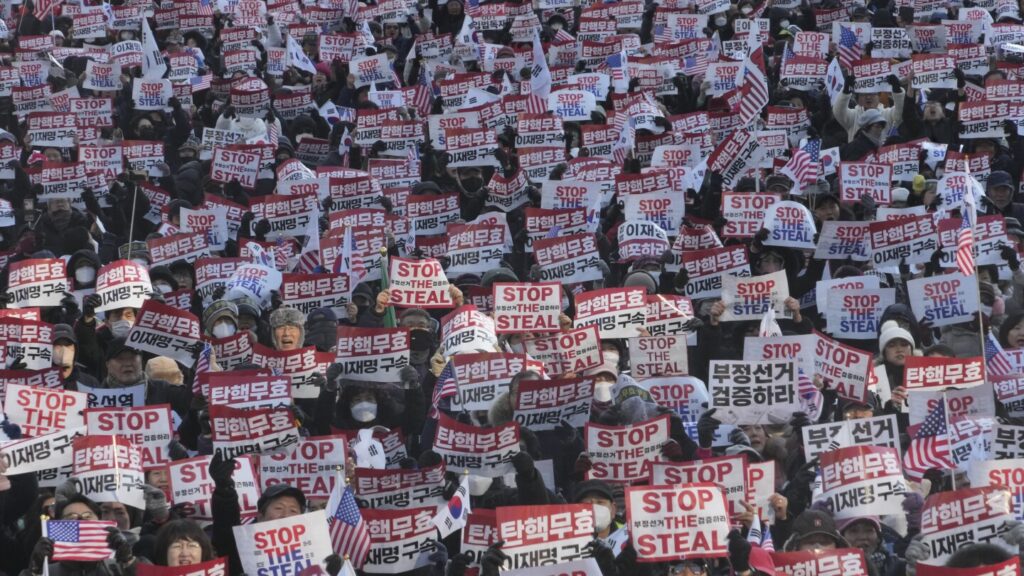 YouTube election fraud conspiracy theories fuel impeached South Korean president and his supporters