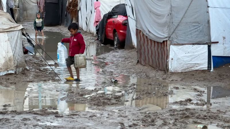 ‘We’re dying from the cold’: Displaced Palestinians battle winter in Gaza