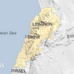 map of Lebanon