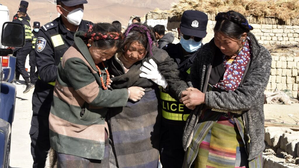 Tents arrive for survivors of earthquake in high-altitude, wintry Tibet that killed 126