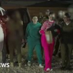 8 mins agoWatch: Three freed Israeli hostages arrive in IsraelDoron Steinbrecher, 31, Emily Damari, 28, and Romi Gonen, 24, were seen getting out of a Red Cross vehicle, in footage released by the Israeli Defense Forces.8 mins agoMiddle East