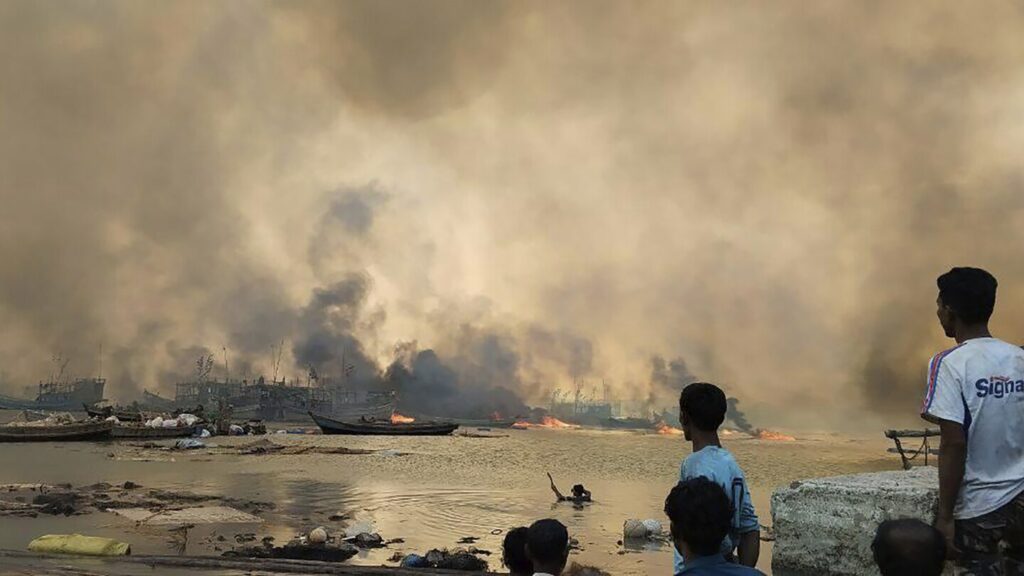 An army airstrike on a village in western Myanmar has killed at least 40 people, reports say