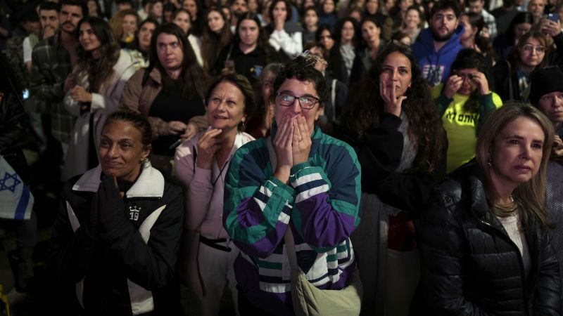 ‘Everybody is crying’: Israelis rejoice as 3 hostages returned after more than 470 days in Gaza