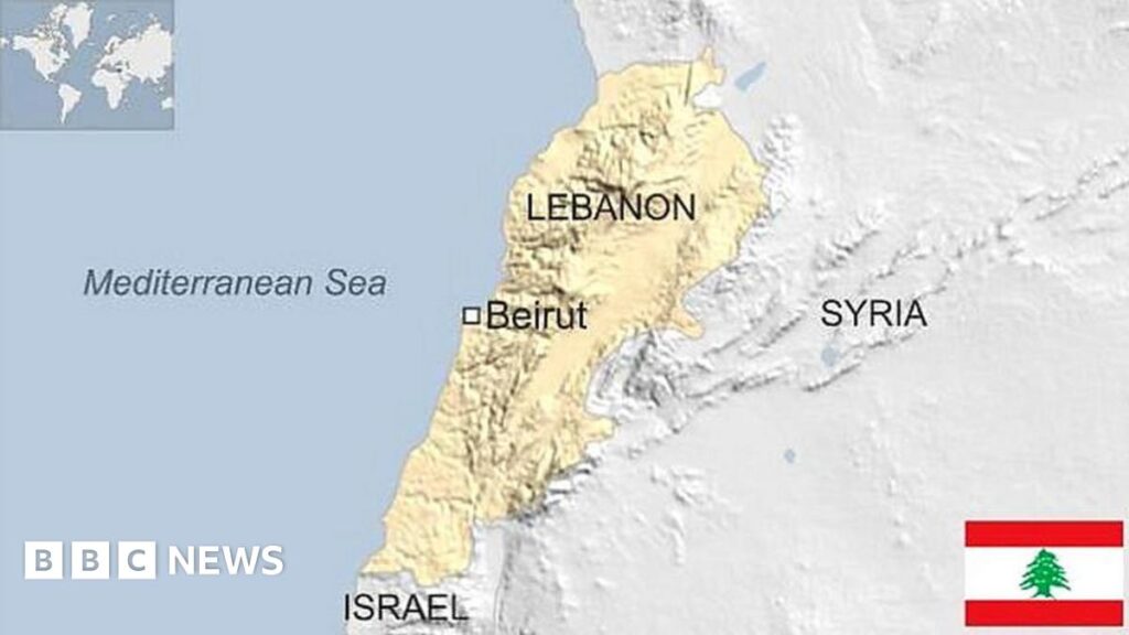 map of Lebanon