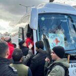 Video shows bus carrying freed Palestinian prisoners from Israeli jail